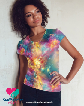 Preview: Baumwoll-Jersey ‚Dreamy Blossom’ - Stoffhändler mit Herz