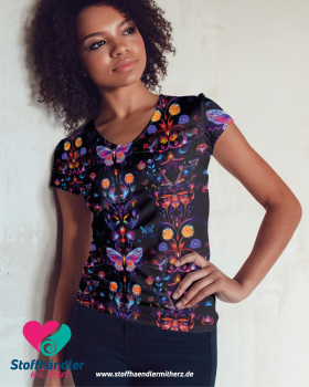 Preview: Baumwoll-Jersey ‚Nocturne’ - Stoffhändler mit Herz