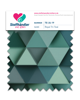 Baumwoll-Jersey ‚Royal Tri-Teal’ - Stoffhändler mit Herz