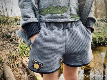 Preview: Bio Waffeljersey grau