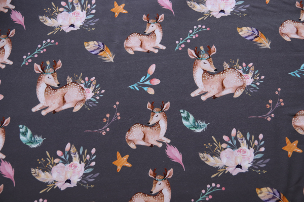 Baumwoll-Jersey "My Deer"