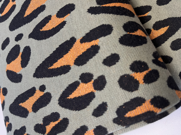 Bio-Jacquard 'Safari' grün/ocker - MAGICAL SHIMMER - Albstoffe & Hamburger Liebe
